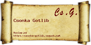 Csonka Gotlib névjegykártya