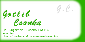 gotlib csonka business card